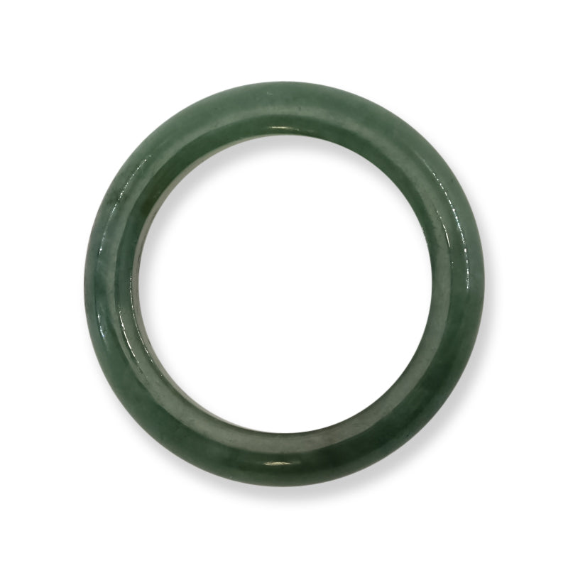 Green Jadeite Jade Band Ring Finger Size 8 | UPC #365537