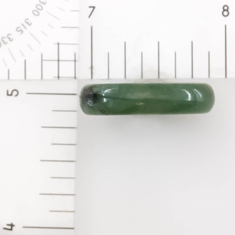 Green Jadeite Jade Band Ring Finger Size 8 | UPC #365537