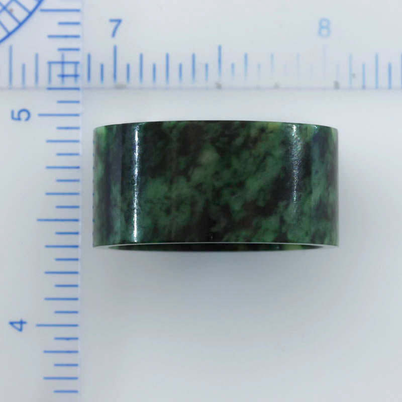 Large Solid Jade Archers Ring | Green Jadeite Jade Thumb Ring Size 16+ | UPC #365537