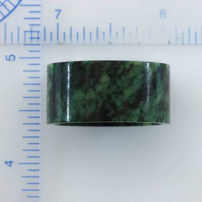 Large Solid Jade Archers Ring | Green Jadeite Jade Thumb Ring Size 16+ | UPC #365537