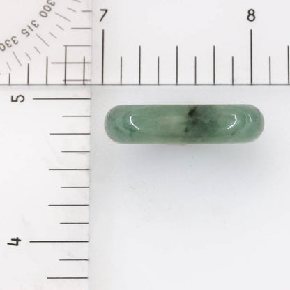 Green Jadeite Jade Band Ring Finger Size 8.25 | UPC #370944