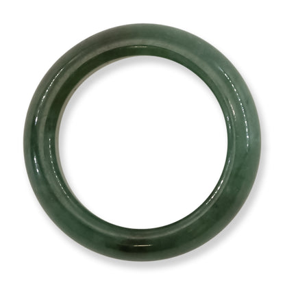 Green Jadeite Jade Band Ring Finger Size 7 | UPC #407268