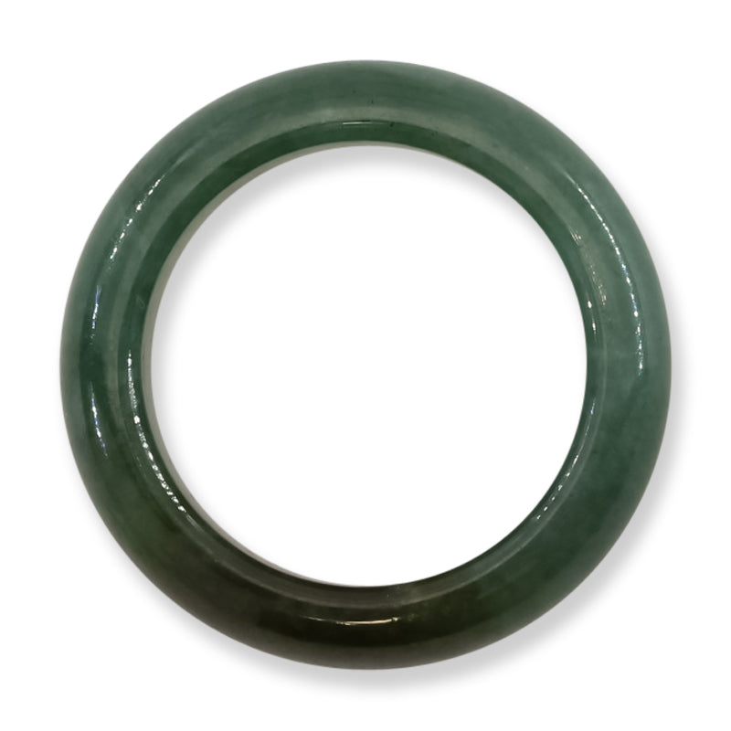 Green Jadeite Jade Band Ring Finger Size 7 | UPC #407268