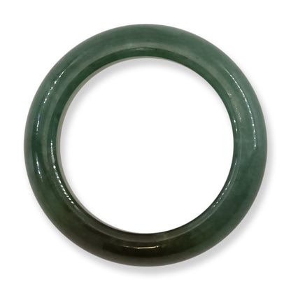 Green Jadeite Jade Band Ring Finger Size 7 | UPC #407268