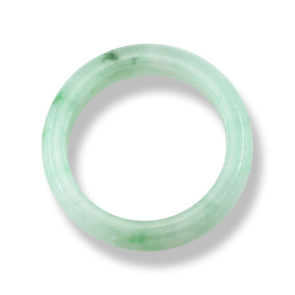 GREEN JADEITE JADE BAND RING FINGER SIZE 8.25 UPC #179394