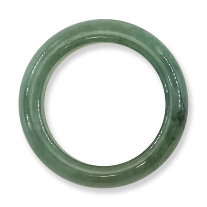 Green Jadeite Jade Band Ring Finger Size 7 | UPC #407251