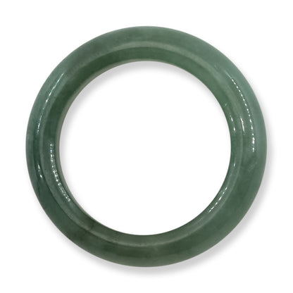 Green Jadeite Jade Band Ring Finger Size 7 | UPC #407251