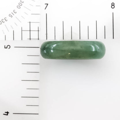 Green Jadeite Jade Band Ring Finger Size 7 | UPC #407251