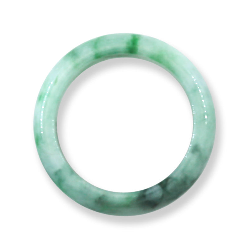 Green Jadeite Jade Band Ring Finger Size 8 | UPC #370883