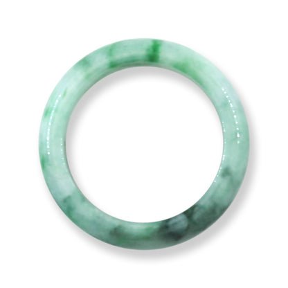 Green Jadeite Jade Band Ring Finger Size 8 | UPC #370883