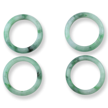 Green Jadeite Jade Band Ring Finger Size 8 | UPC #370883