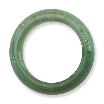 Green Jadeite Jade Band Ring Finger Size 8 | UPC #407244