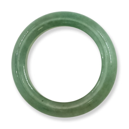 Green Jadeite Jade Band Ring Finger Size 8 | UPC #407244