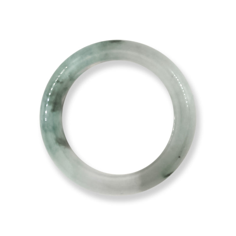 Green Jadeite Jade Band Ring Finger Size 7 | UPC #407329