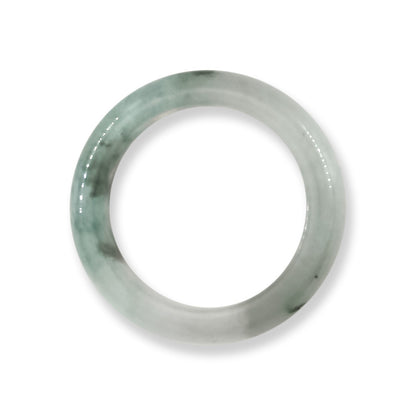 Green Jadeite Jade Band Ring Finger Size 7 | UPC #407329