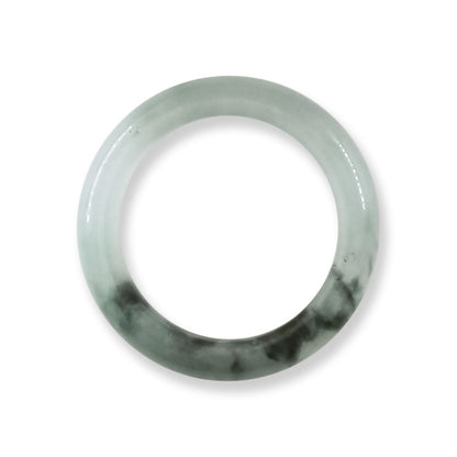Green Jadeite Jade Band Ring Finger Size 7 | UPC #407329