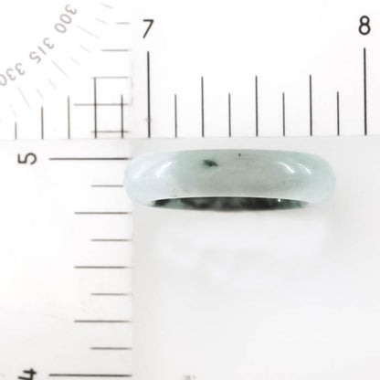 Green Jadeite Jade Band Ring Finger Size 7 | UPC #407329