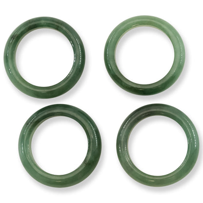 Green Jadeite Jade Band Ring Finger Size 8 | UPC #361256
