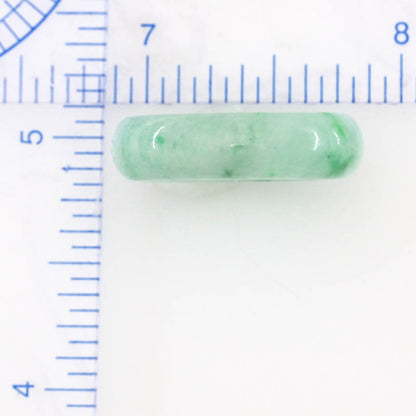 Green Jadeite Jade Band Ring Size 8 | UPC #361256