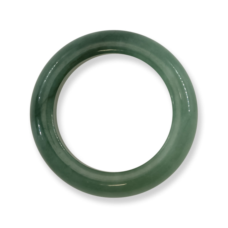 Green Jadeite Jade Band Ring Finger Size 8 | UPC #361256