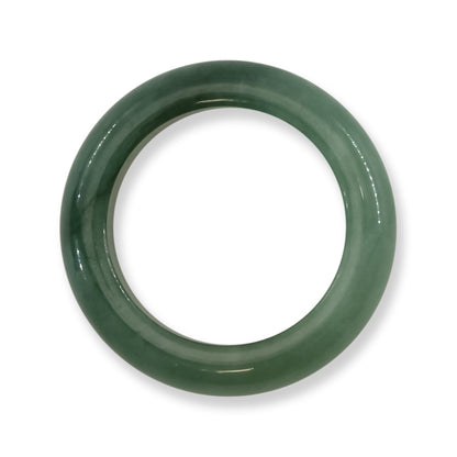 Green Jadeite Jade Band Ring Finger Size 8 | UPC #361256
