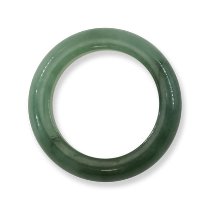 Green Jadeite Jade Band Ring Finger Size 8 | UPC #361256