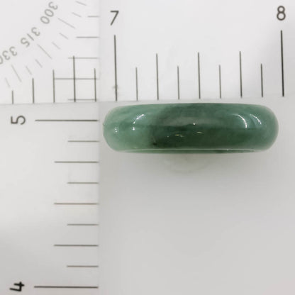 Green Jadeite Jade Band Ring Finger Size 8 | UPC #361256