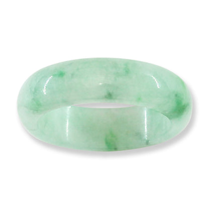 Green Jadeite Jade Band Ring Size 8 | UPC #361256