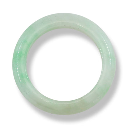 Green Jadeite Jade Band Ring Finger Size 8.5 | UPC #232518