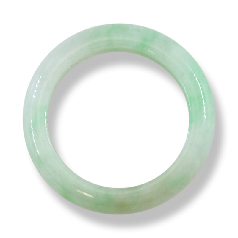 Green Jadeite Jade Band Ring Finger Size 8.5 | UPC #232518