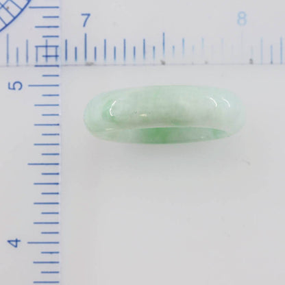 Green Jadeite Jade Band Ring Finger Size 8.5 | UPC #232518