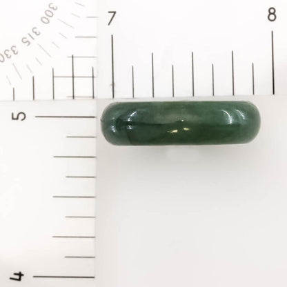 Green Jadeite Jade Band Ring Finger Size 7 | UPC #407237
