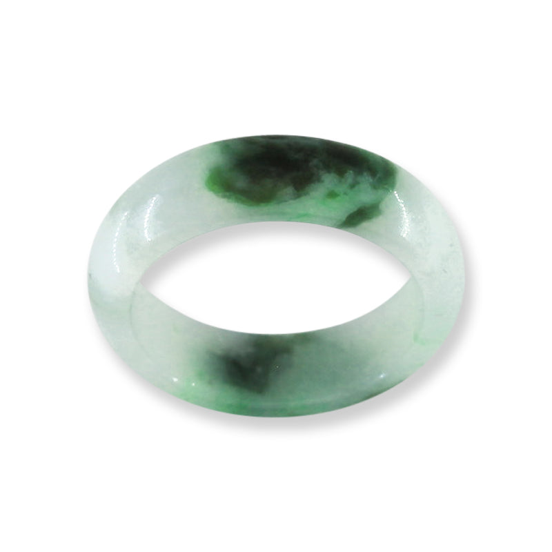 Green Jadeite Jade Band Ring Finger Size 6.75 | UPC #377189