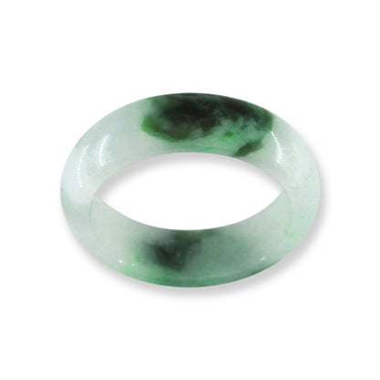 Green Jadeite Jade Band Ring Finger Size 6.75 | UPC #377189