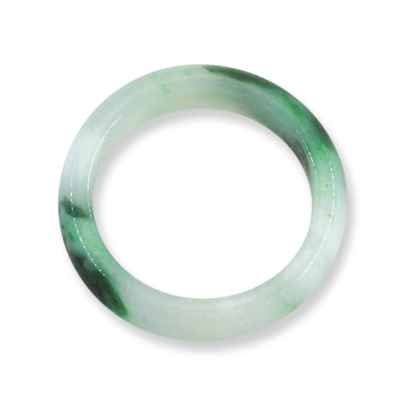 Green Jadeite Jade Band Ring Finger Size 6.75 | UPC #377189