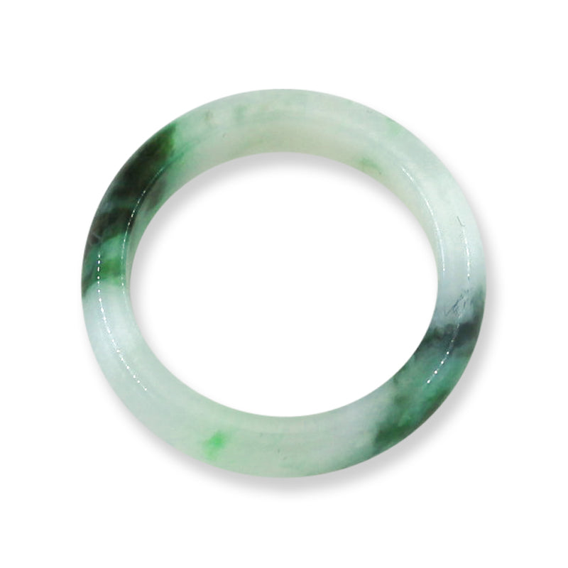 Green Jadeite Jade Band Ring Finger Size 6.75 | UPC #377189
