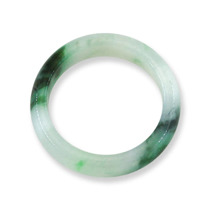 Green Jadeite Jade Band Ring Finger Size 6.75 | UPC #377189