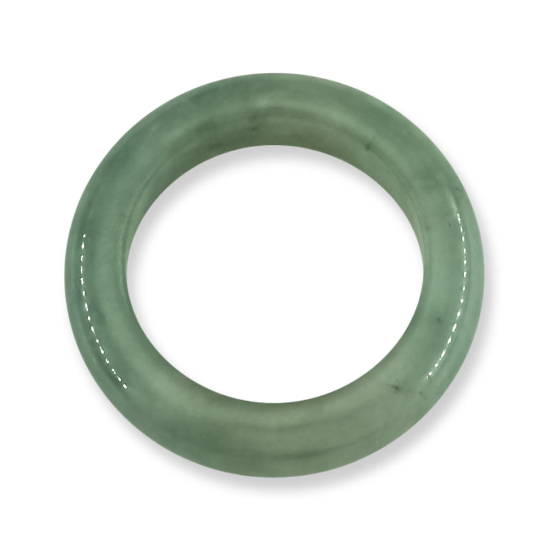 Green Jadeite Jade Band Ring Finger Size 8 | UPC #405738