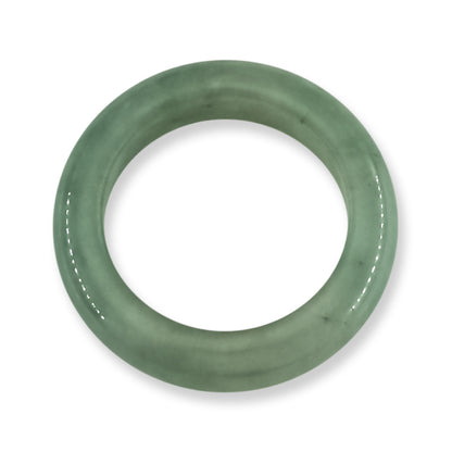 Green Jadeite Jade Band Ring Finger Size 8 | UPC #405738