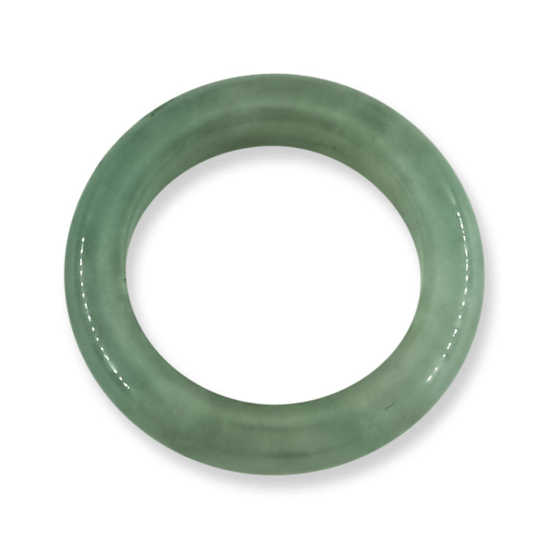 Green Jadeite Jade Band Ring Finger Size 8 | UPC #405738