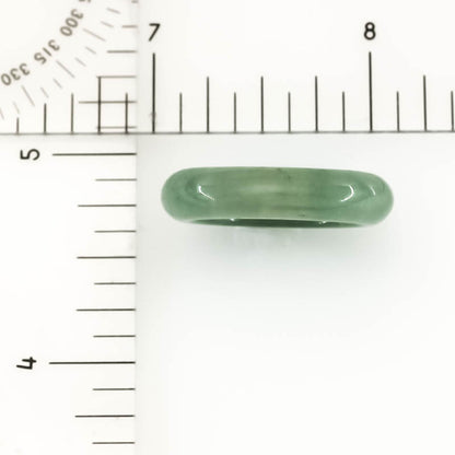 Green Jadeite Jade Band Ring Finger Size 8 | UPC #405738