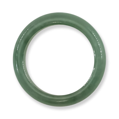 Green Jadeite Jade Band Ring Finger Size 8 | UPC #185913