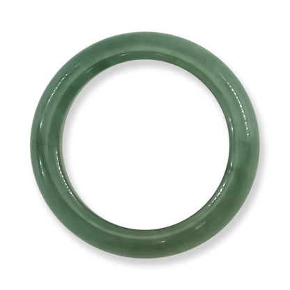 Green Jadeite Jade Band Ring Finger Size 8 | UPC #185913