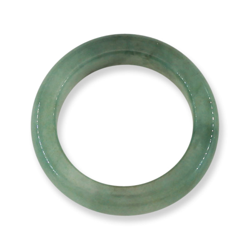 Green Jadeite Jade Band Ring Finger Size 7 | UPC #350571