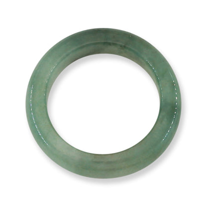 Green Jadeite Jade Band Ring Finger Size 7 | UPC #350571