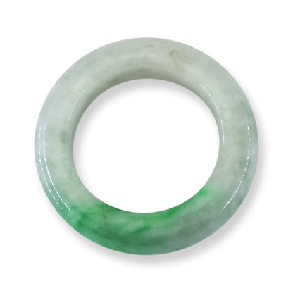 Green Jadeite Jade Band Ring Finger Size 8 | UPC #377196