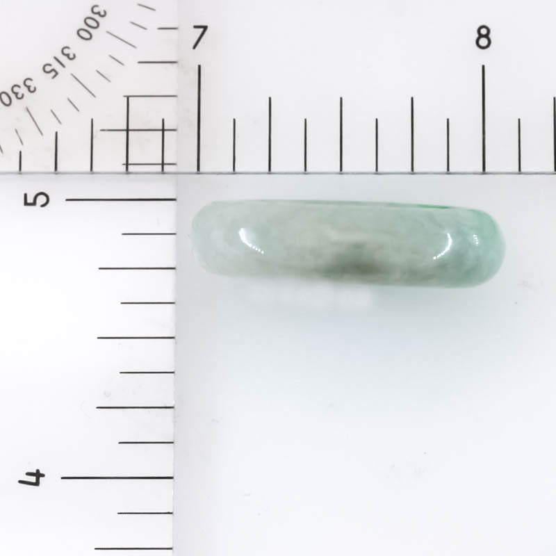 Green Jadeite Jade Band Ring Finger Size 8 | UPC #377196