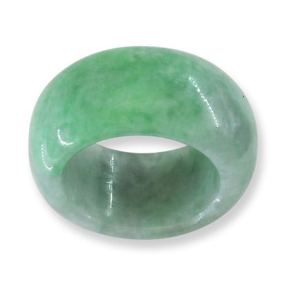 Green Jadeite Jade Band Ring Finger Size 10.25 | UPC #404533
