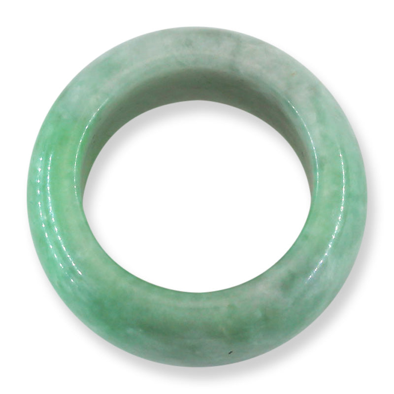 Green Jadeite Jade Band Ring Finger Size 10.25 | UPC #404533