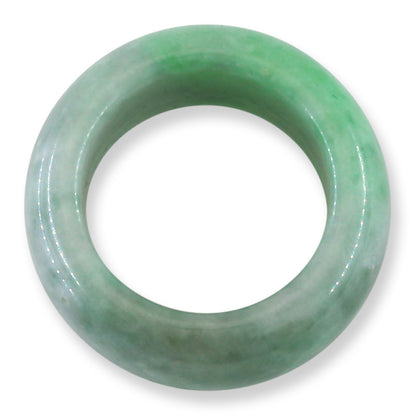 Green Jadeite Jade Band Ring Finger Size 10.25 | UPC #404533